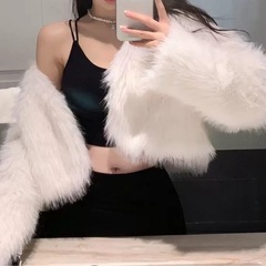 【美品】値下げフェイクファー ファジーコート