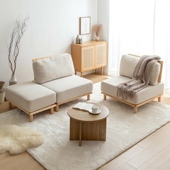 美品 Ricordo リコルド ソファ ソファー ローソファ 一人掛けソファー  1人掛け 北欧 木製 おしゃれ　IKEA ニトリ　LOWYA イケア 韓国 インテリア の画像