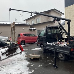 苫小牧発　車検長期！コミコミ　クレーン、プラウ付き　EL付5MT 4WD 錆なし！の画像