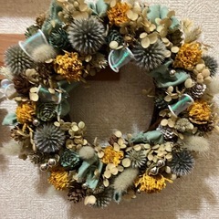 ハンドメイドドライフラワーリース