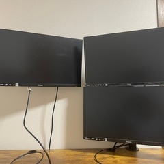 iiyamaモニター×3&モニターアーム×2の画像