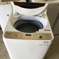 NO B176 🌈福岡市内配送設置無料✨🌈シャープ SHARP 全自動洗濯機 幅56.5cm(ボディ幅52.0cm) 6kg ステンレス穴なし槽 ブラウン系 ES-GE6F-T 2022年の画像