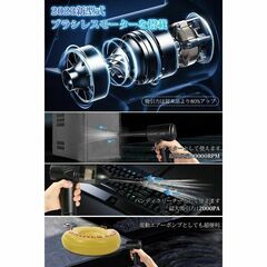 【大特価】エアダスター ブロワー 洗車 超強力 3段階風力調整 充電式 LEDの画像
