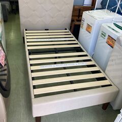 【リサイクルショップ　ピカソ　小松原】🛏️ ファブリック スチールフレーム すのこ床 シングルベッド マットレスセット 🛏️ ★8423★の画像