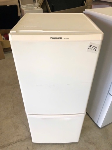 NO B172 ?福岡市内配送設置無料✨?パナソニック 冷蔵庫 2ドア 138L マットバニラホワイト NR-B14BW-W 2019