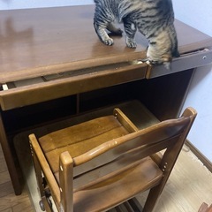 学習机と椅子の画像