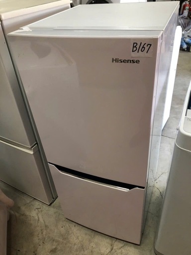 NO B167 ?福岡市内配送設置無料✨?ハイセンス 【右開き】130L 2ドアノンフロン冷蔵庫 エディオンオリジナル パールホワイト