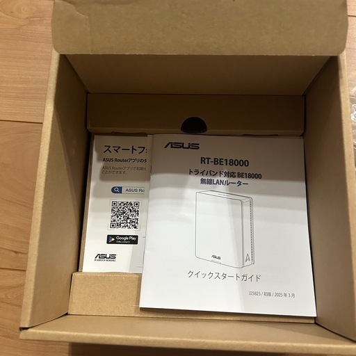 ASUS エイスース最新ルーター　RT-BE18000 無線LANルーター Wi-Fi 7
