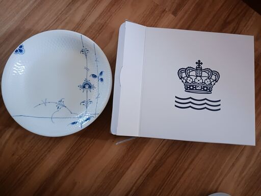 未使用／ロイヤルコペンハーゲン　パルメッテ　ボウル2点セット ◇◇ロイヤルコペンハーゲン ブルーパルメッテシャロウボウル2枚セット