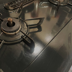 【格安】Rinnai 2口ガスコンロ　黒　⭐︎対面引き渡しのみの画像