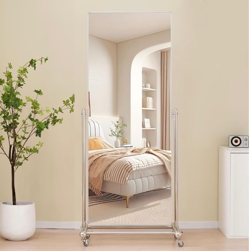 全身鏡 姿見鏡 鏡 キャスター付き 大型ミラー 全身ミラー