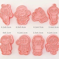 新品！アンパンマン クッキー型 キャラ弁 粘土遊び　8個セットの画像