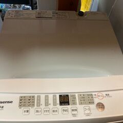 ☆中古￥13,800！Hisense　6.0kg洗濯機　家電　HW-T60H型　幅54㎝ｘ奥行54㎝ｘ高さ88㎝　2023年製　【BE002】の画像