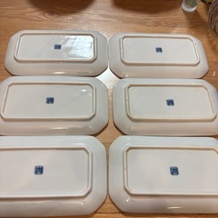 美濃焼　長角皿 焼物皿 6枚セット 松竹梅の画像