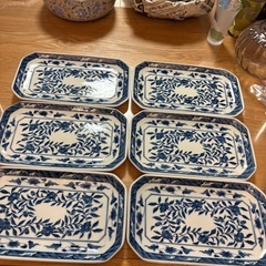 美濃焼　長角皿 焼物皿 6枚セット 松竹梅の画像