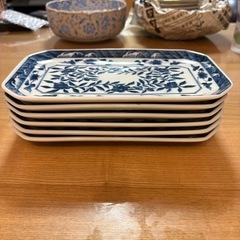 美濃焼　長角皿 焼物皿 6枚セット 松竹梅の画像