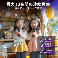 カラオケセット✨Bluetoothマイク 2本 Mini カラオケセット家庭用の画像