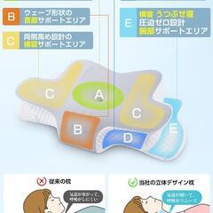 枕 ピロー 低反発 低反発枕 ストレートネック 安眠枕 肩こり 首こり 高さ調節の画像