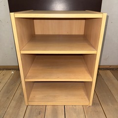 【1036】木製 3段棚 ナチュラル