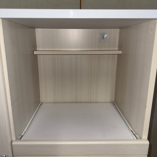 【1033】【美品】ホワイト木製食器棚 1033】【美品】ホワイト木製食器棚