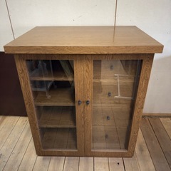 【1045】オーダーメイド品　ブラウン木製キャビネット