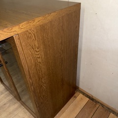 【1045】オーダーメイド品　ブラウン木製キャビネットの画像