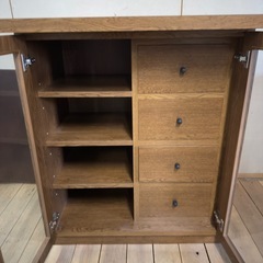 【1045】オーダーメイド品　ブラウン木製キャビネットの画像