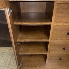 【1045】オーダーメイド品　ブラウン木製キャビネットの画像