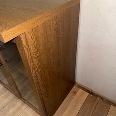 【1046】オーダーメイド品　木製ブラウンキャビネットの画像
