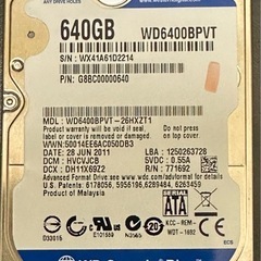 2.5インチ640GB ハードディスク WD Blue SATA...