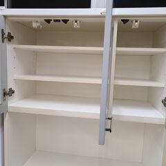 J9476　NITORI　ニトリ　キッチンボード　食器棚　バンダⅡ　90KB-9GY　グレー　クリーニング済み【リユースのサカイ柏店】の画像
