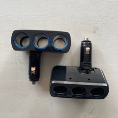 3連ソケット シガーソケット イルミソケット 直挿し 角度調節可能 2個セットの画像