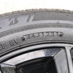 ◯155/65R14◯ノーマルタイヤアルミホイール4本セット◯ブリヂストン製ブラックアルミホイール◯2021年製ブリヂストンタイヤ◯軽自動車用◯の画像