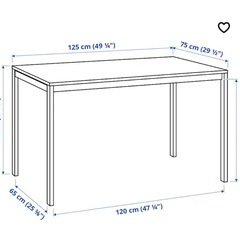 IKEA ダイニングテーブル　白　　の画像