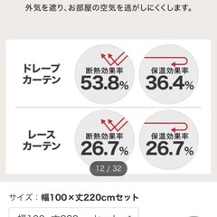 【100×220cm】遮光2級･遮熱 カーテン　&遮熱･ミラーレース 4枚セット(Nナーシャ2 YGR)の画像