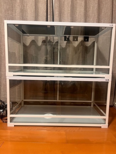 【終了】パンテオンホワイト　90×45 爬虫類ガラスケージ