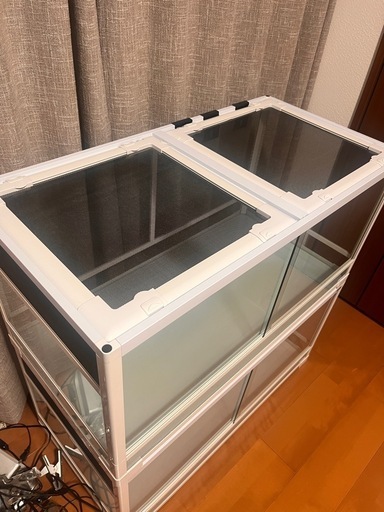 【終了】パンテオンホワイト　90×45 爬虫類ガラスケージ