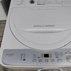 2019年極上美品　シャープ　音の静かな 洗濯機　ハイパワー5.5kg　洗濯機の画像