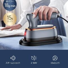 【新品・未使用】スチームアイロンの画像