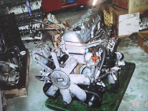 MベンツSL専門工場-113-280SLコンプリートエンジン販売―ボシューメカポン付き