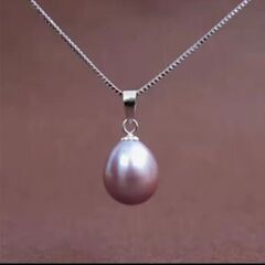 j→→→m17-34/天然淡水パール大粒ペンダントネックレスSV...