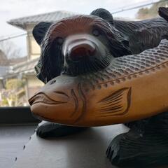 北海道土産　ヒグマの置物の画像