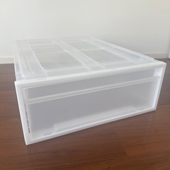無印良品　ポリプロピレン　クローゼットケース　　小 約幅４４×奥行５５×高さ１８ｃｍの画像