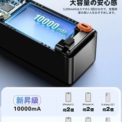 モバイルバッテリー コンセント一体型 【PD30W急速充電&10000mah大容量】 PSE認証済の画像
