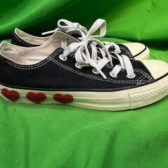 converse コンバース スリーハーツ ハート ox ブラック23ｃｍ　　＠20上の画像