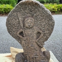 天文15年（安土・ 桃山時代）古い 石仏 不動明王 立像 石 彫...