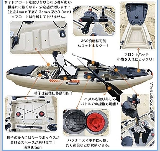 ペダルカヤック　カヤック　カヤックフィッシング