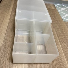 【無印良品】ポリプロピレン　小物収納ケース　大　引出２個の画像