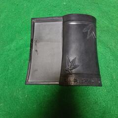 中国端渓麻子坑？の天然石硯、珍しい竹節の形、