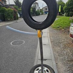 剣道の打ち込み台　小手付き　昇降式　自作品の画像